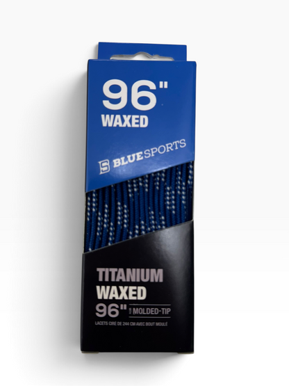 Blue Line Sports Titanium Waxed Moulded Tip Ice Hockey Laces