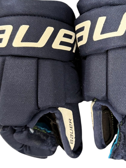 Bauer X S24 Youth Ice Hockey Gloves 9” Navy Blue Used