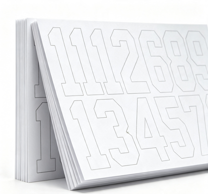 A&R Helmet Numbers Decals