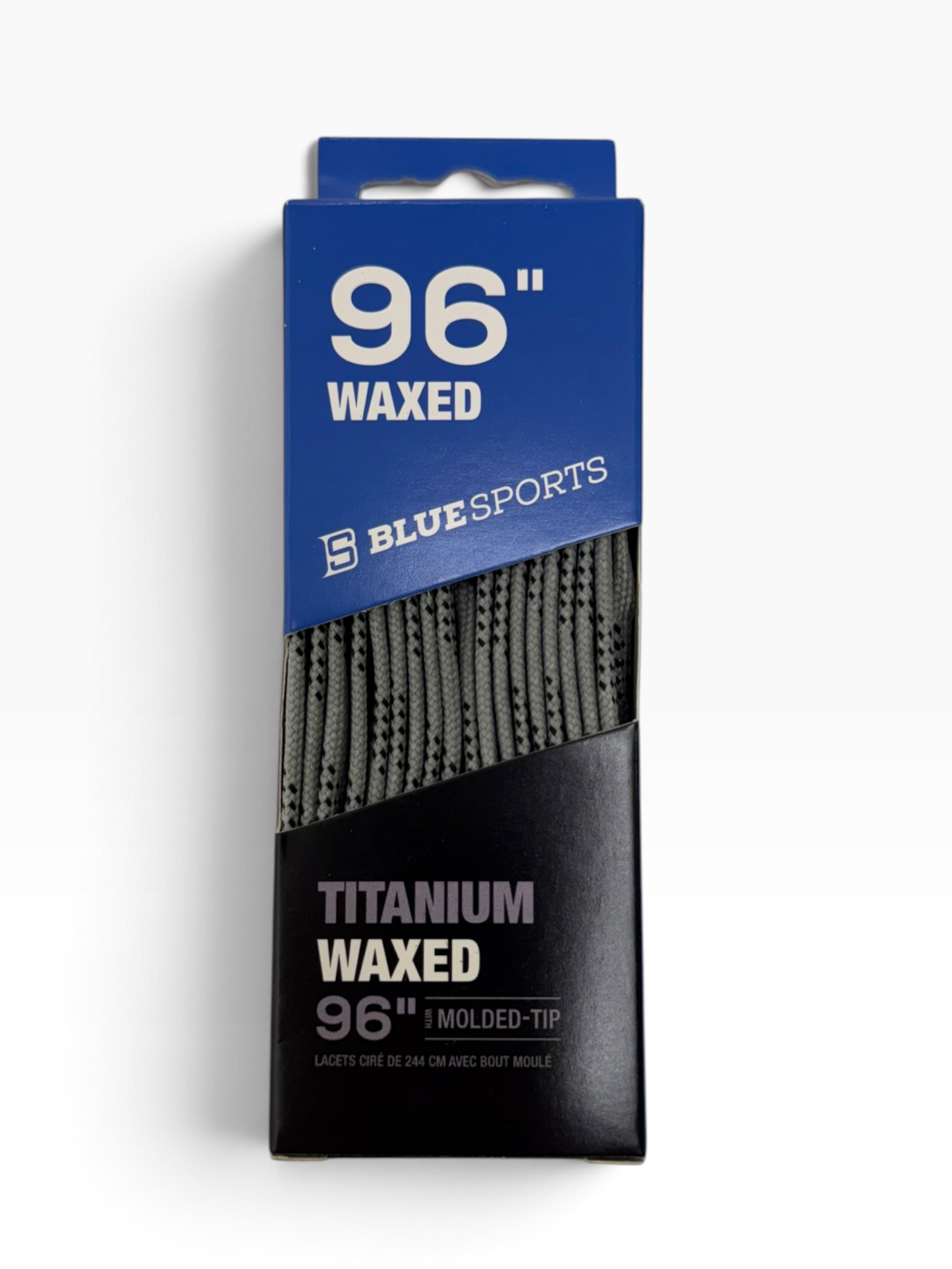 Blue Line Sports Titanium Waxed Moulded Tip Ice Hockey Laces