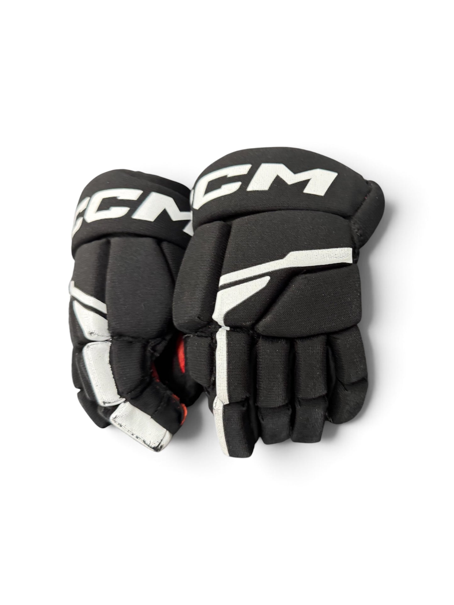 CCM NEXT Youth Ice Hockey Gloves 9” Black/Red Used
