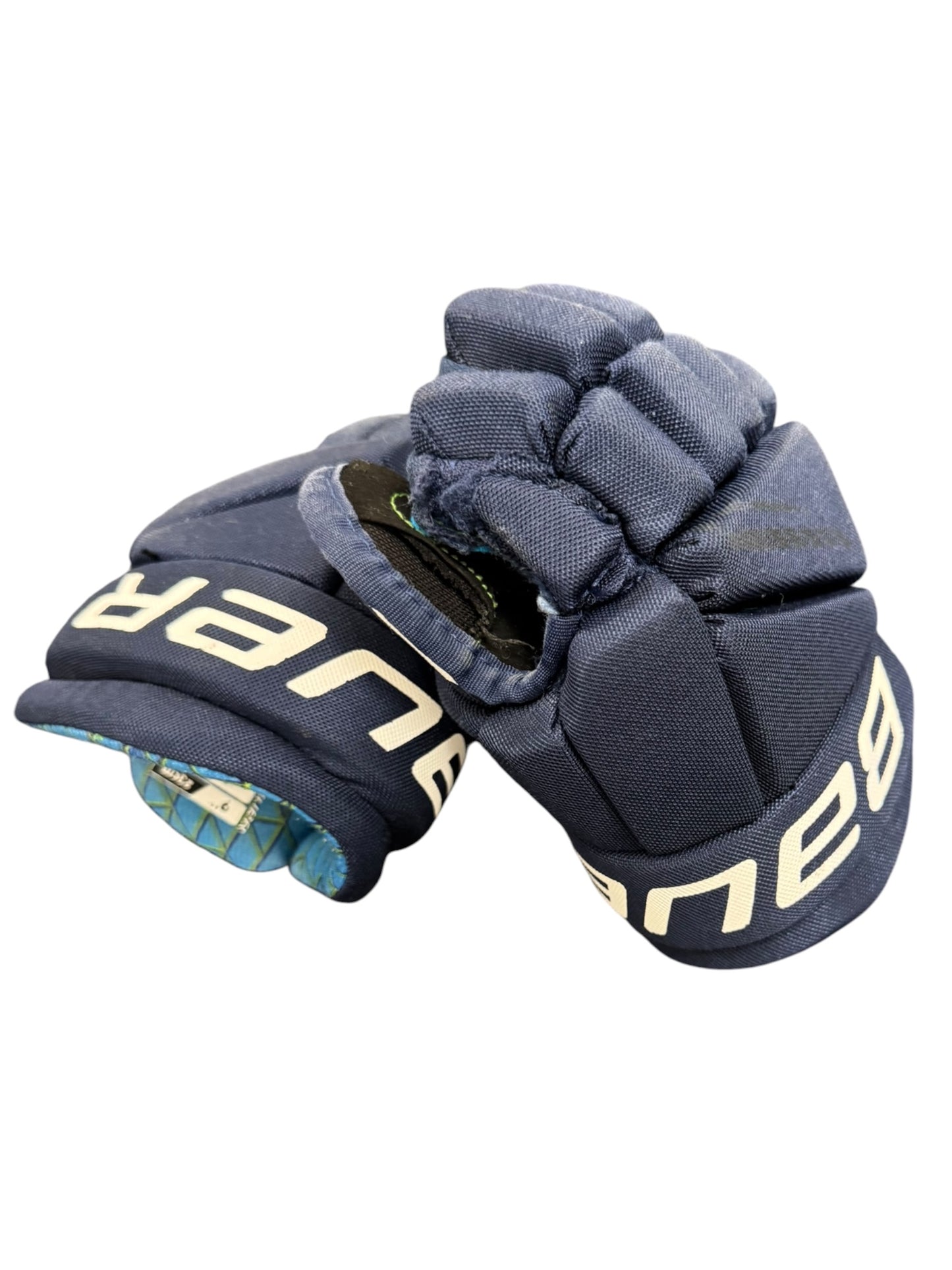 Bauer X S24 Youth Ice Hockey Gloves 9” Navy Blue Used