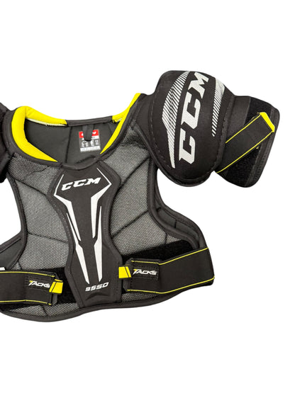 CCM Tacks 9550 Junior Ice Hockey Shoulder Pads Large – Black/Yellow