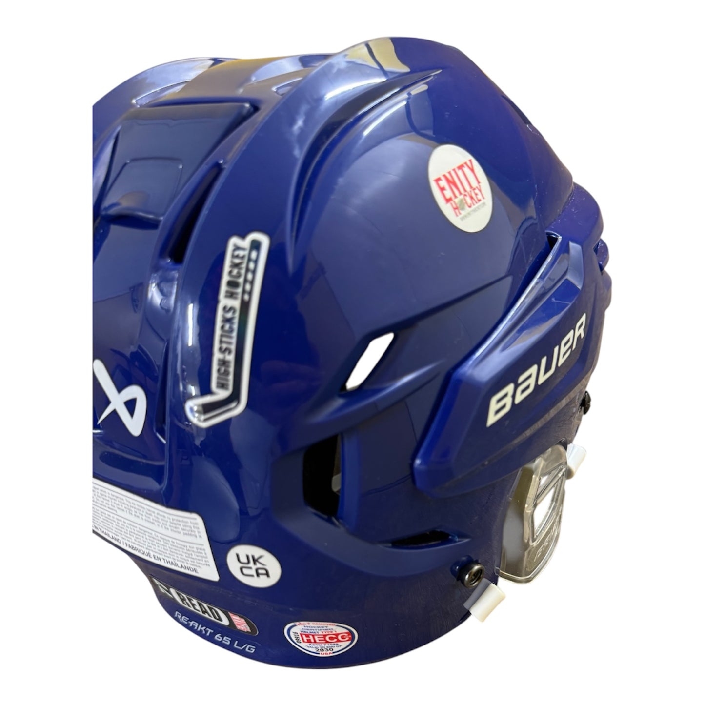 Bauer Re-Akt 65 Senior Ice Hockey Helmet Blue Excellent condition