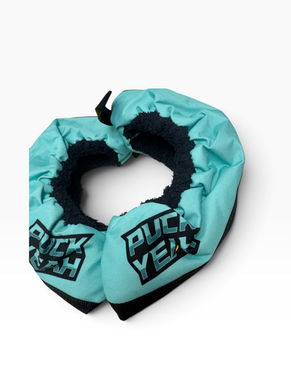 Puck Yeah Ice Hockey Fabric Skate Guards – Turquoise – Junior & Senior