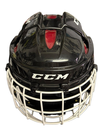 CCM FitLite Ice Hockey Helmet – Small – Black/Red – Like New