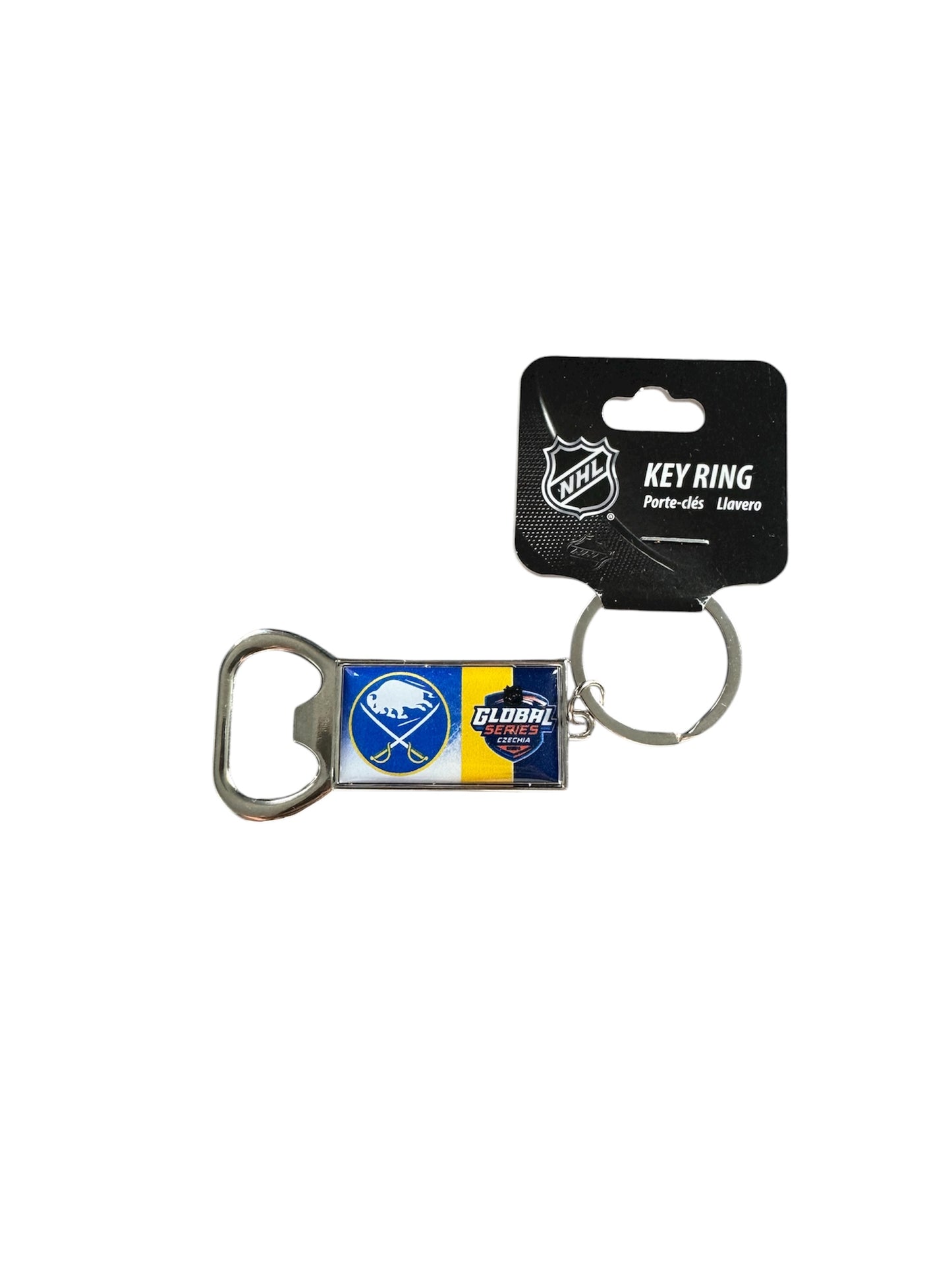 NHL Global Series ice hockey keyring and bottle opener
