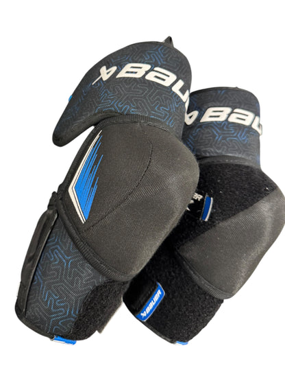 Bauer X S24 Intermediate Ice Hockey Elbow Pads – Medium – Black/Blue – Used
