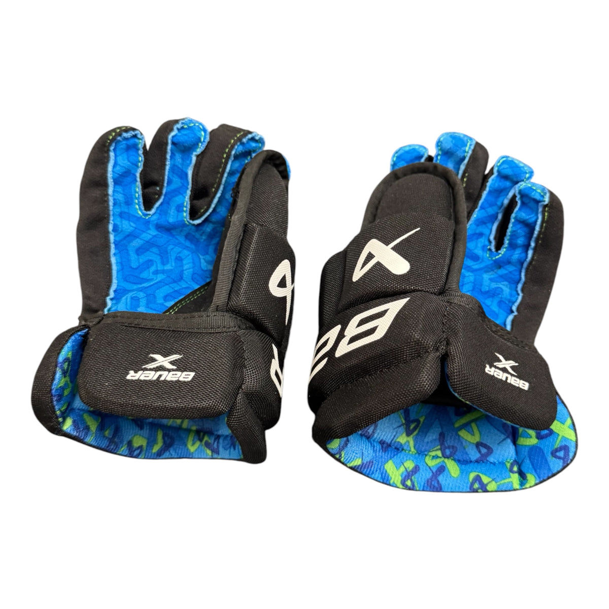 Bauer X S24 Youth Ice Hockey Gloves – 8” – Black/Blue