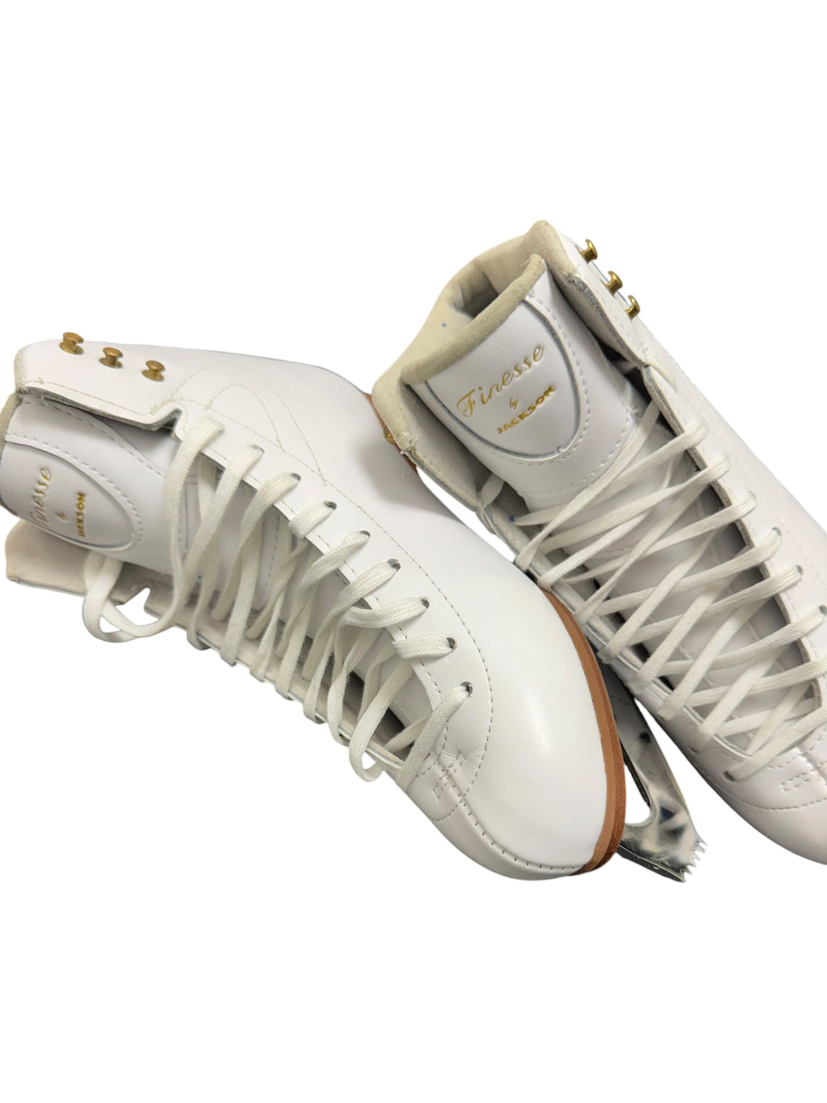 Jackson Finesse Figure Ice Skates – White, Size 7.5
