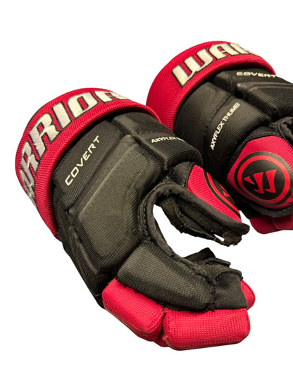Warrior Covert QRE 30 Junior Ice Hockey Gloves – 11” – Black/Red – Used
