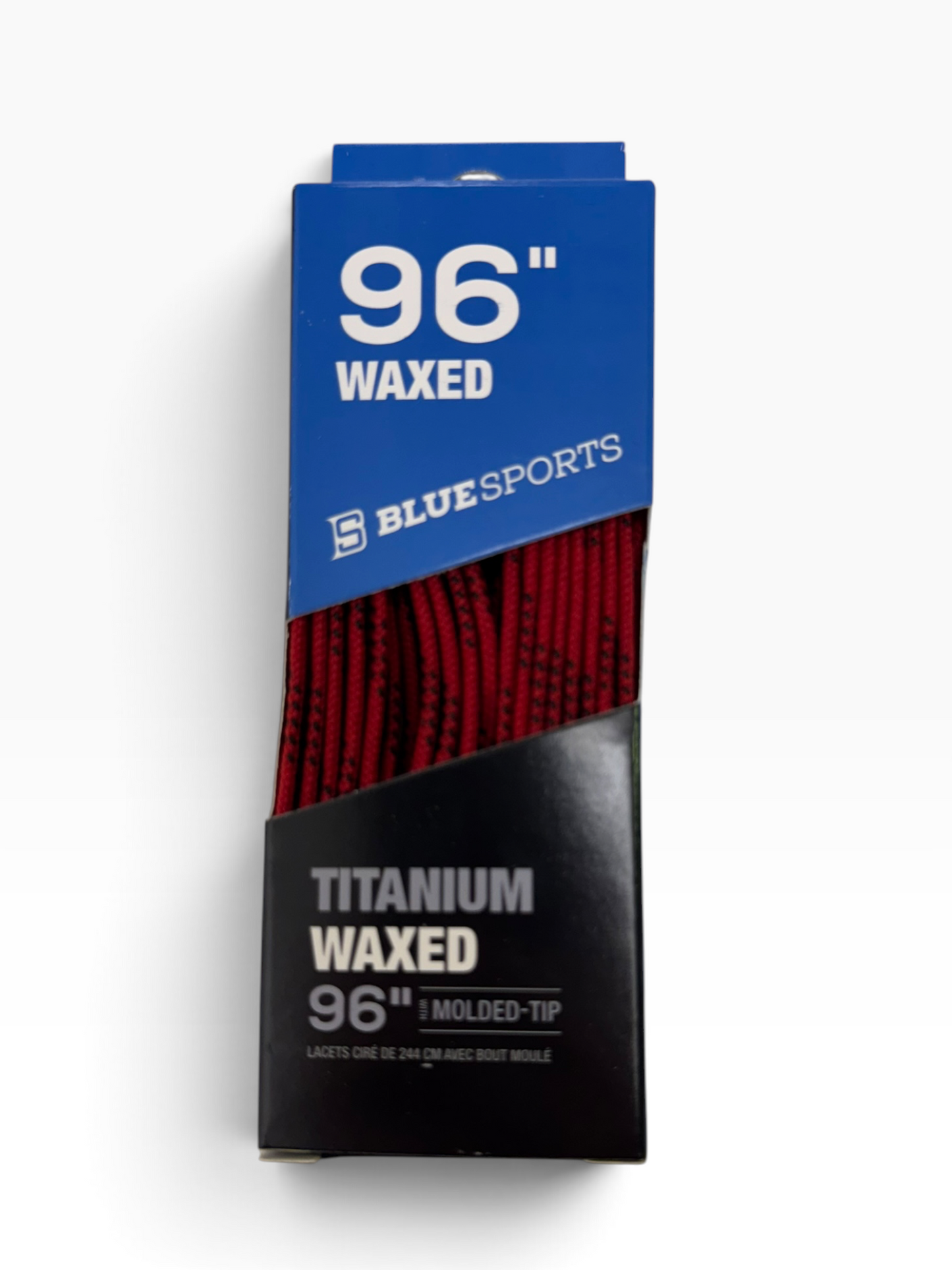 Blue Line Sports Titanium Waxed Moulded Tip Ice Hockey Laces