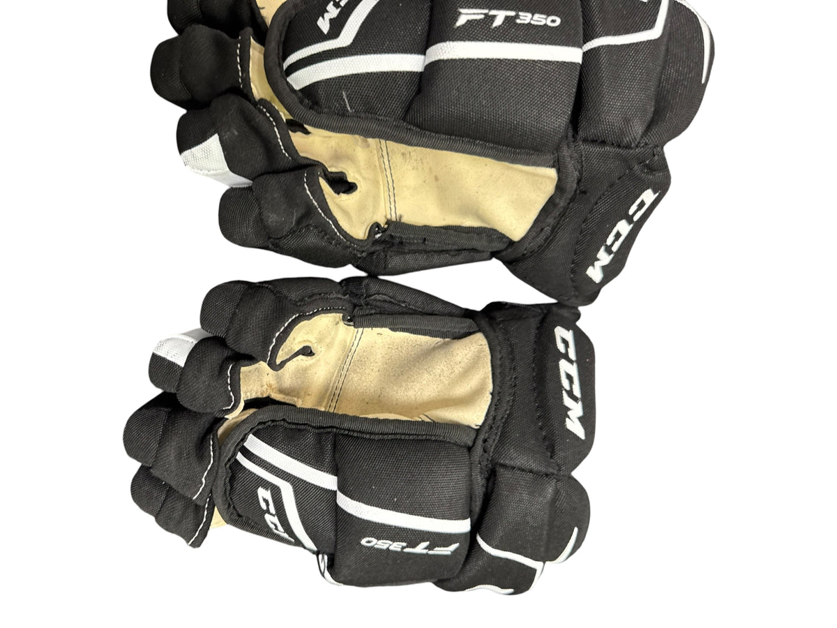 CCM FT350 Junior Ice Hockey Gloves – Black, 11”