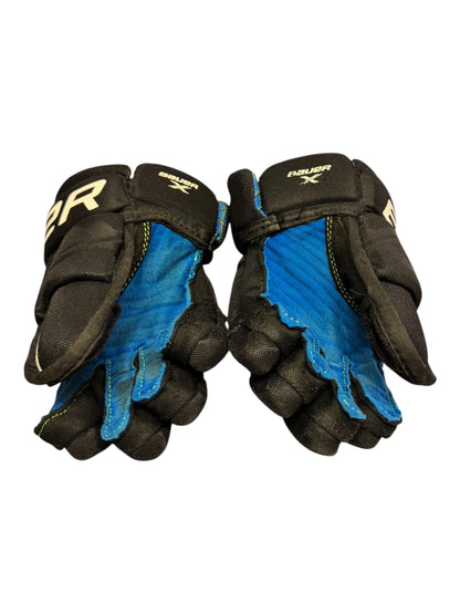 Bauer X S24 Youth Ice Hockey Gloves – 9” – Black/Blue – Used