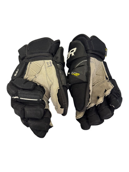 Bauer Supreme Ultrasonic Pro Stock Ice Hockey Gloves 14” Nottingham Panthers #27