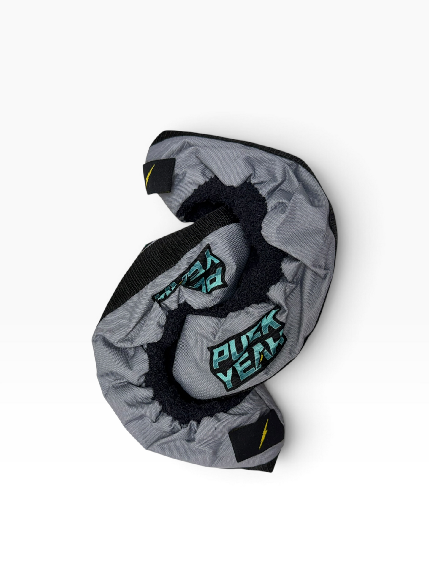 Puck Yeah Ice Hockey Fabric Skate Guards – Grey – Junior