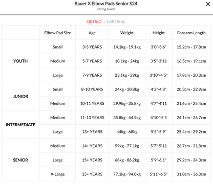 Bauer X S24 Elbow Senior Pads