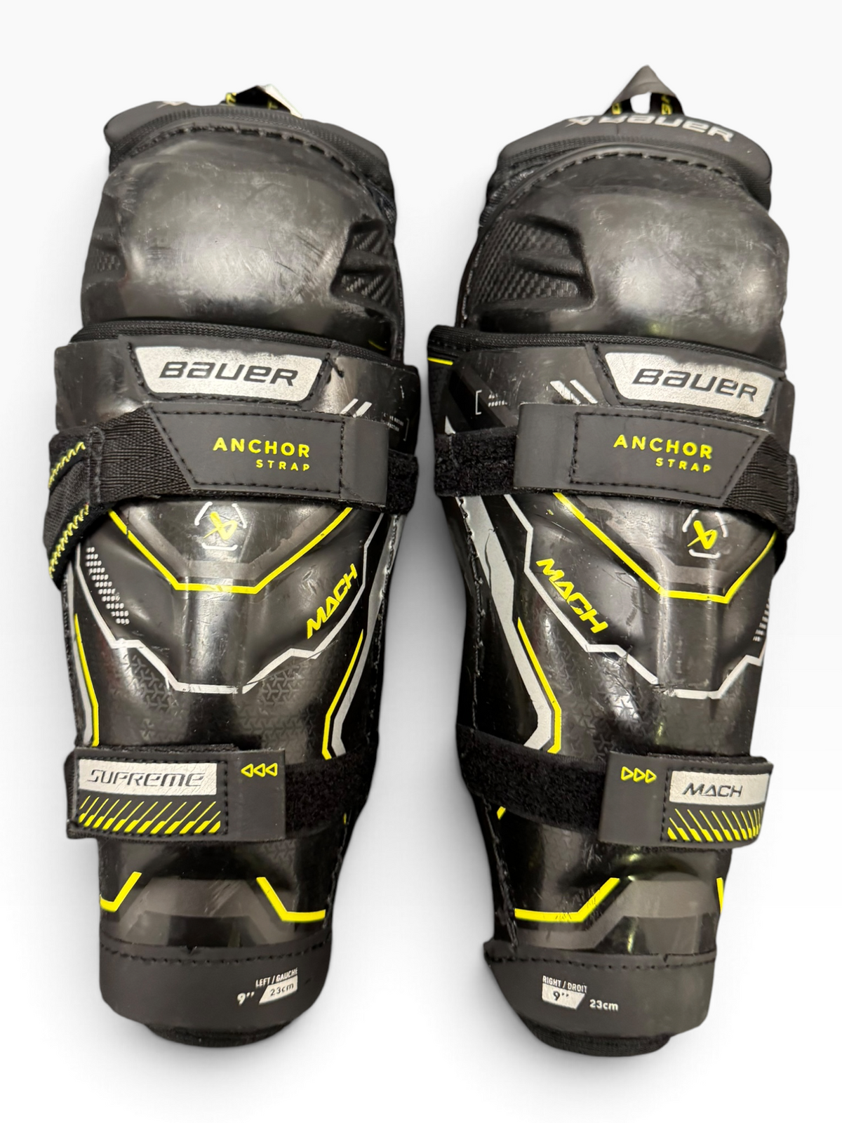 Bauer Supreme Mach Youth Ice Hockey Shin Pads – 9”