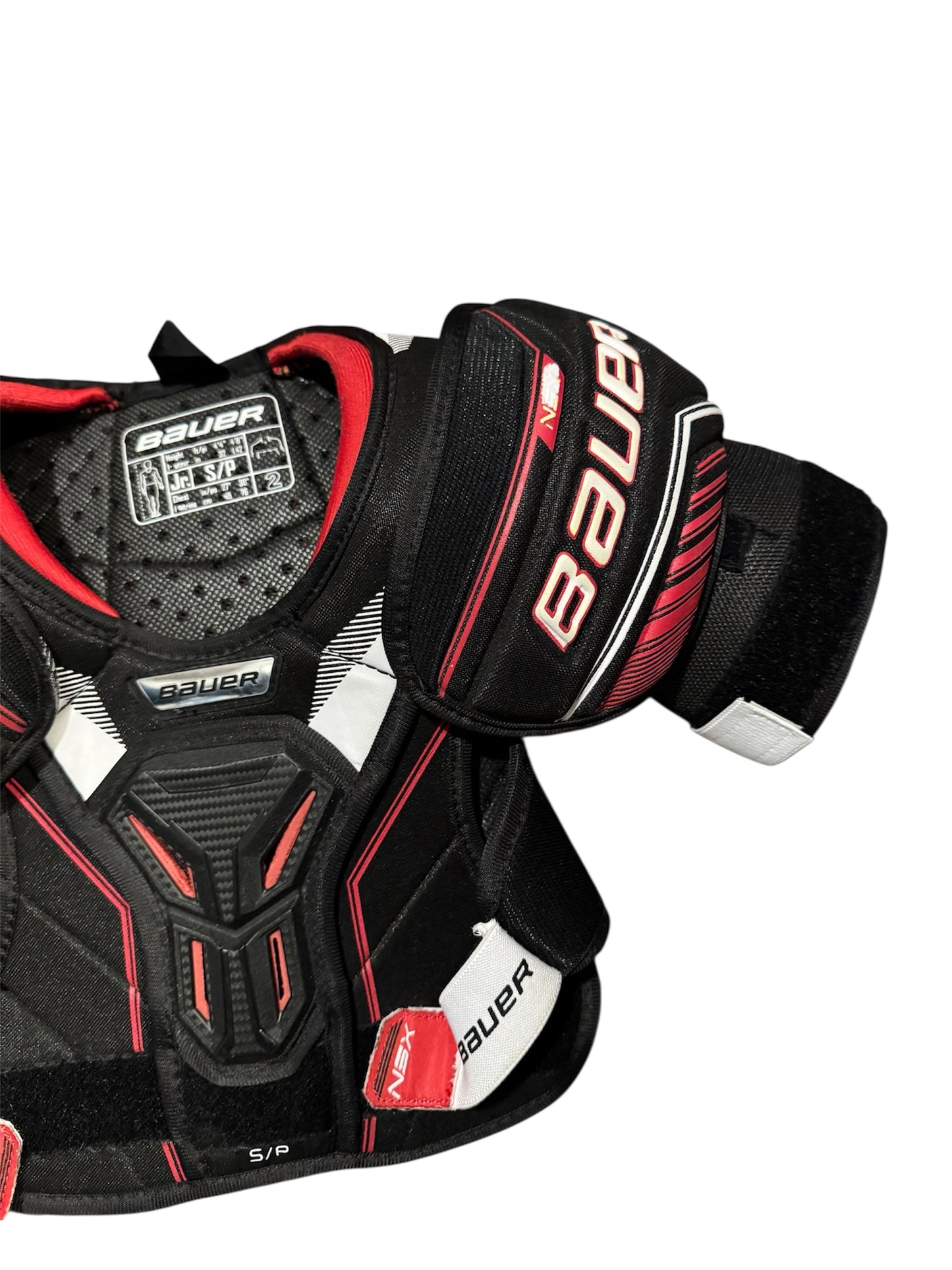 Bauer NXS Ice Hockey Shoulder Pads – Junior Small – Used