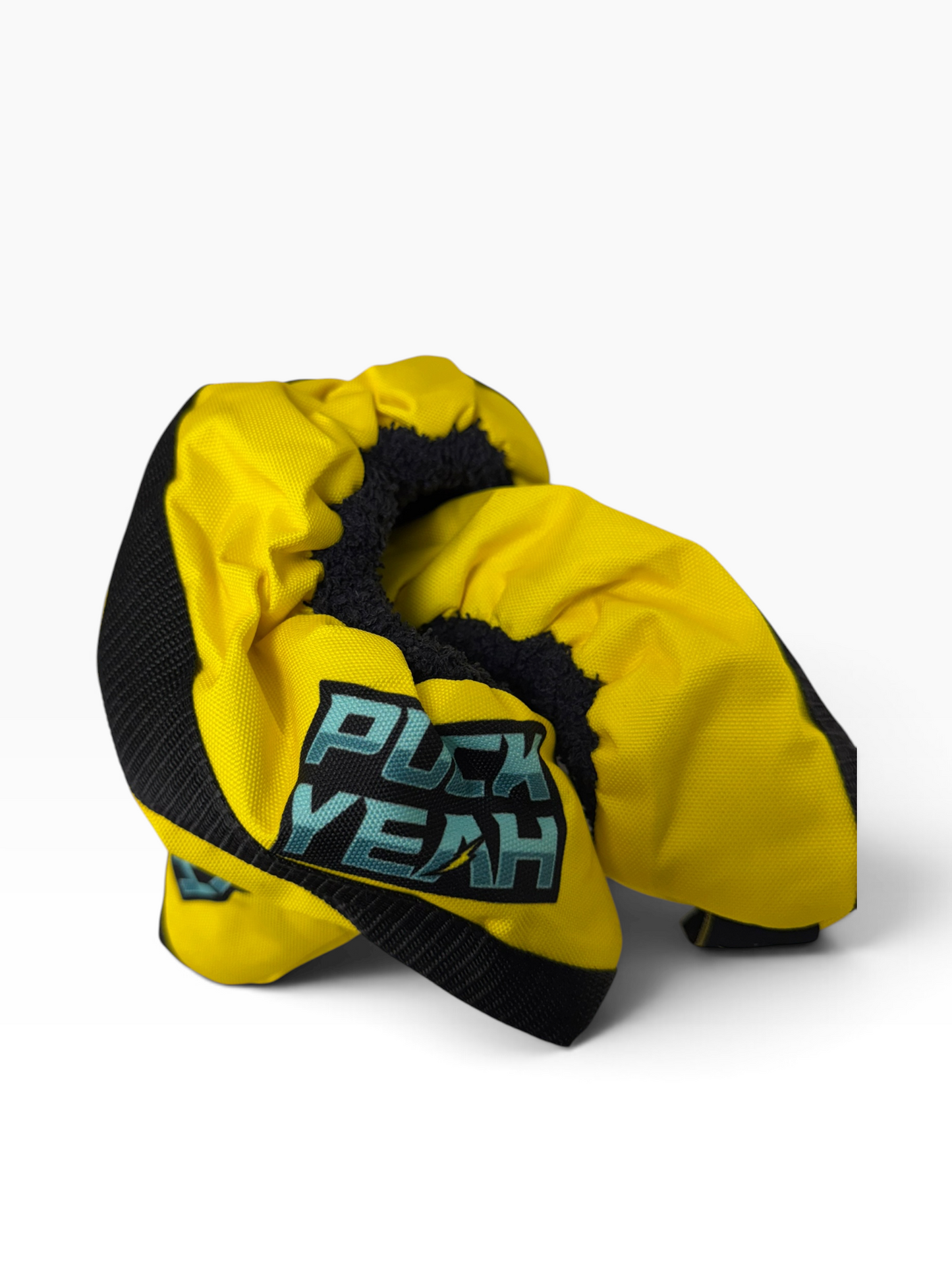 Puck Yeah Ice Hockey Fabric Skate Guards – Yellow – Junior & Senior