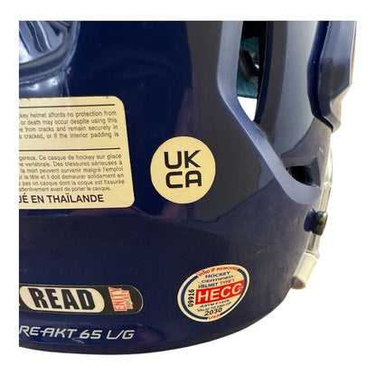 Bauer Re-Akt 65 Senior Ice Hockey Helmet Blue Excellent condition