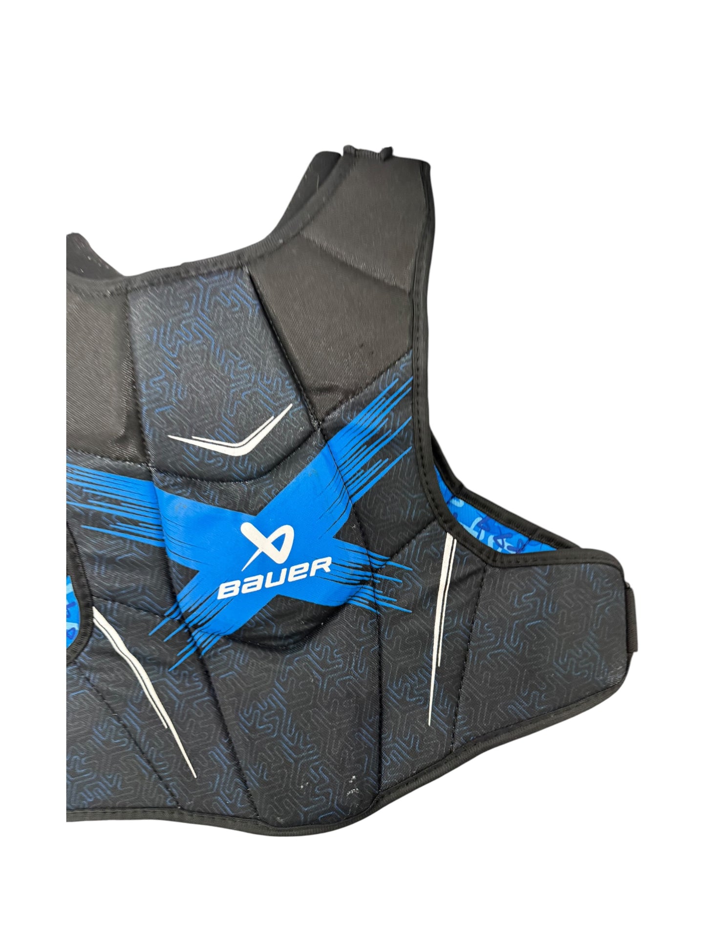 Bauer X S24 Intermediate Ice Hockey Shoulder Pads – Medium – Black/Blue – Used