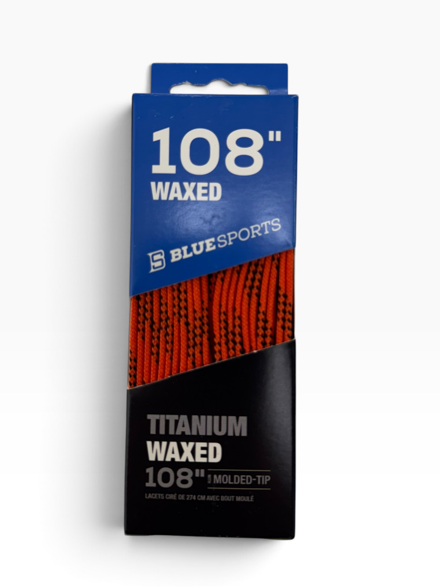 Blue Line Sports Titanium Waxed Moulded Tip Ice Hockey Laces