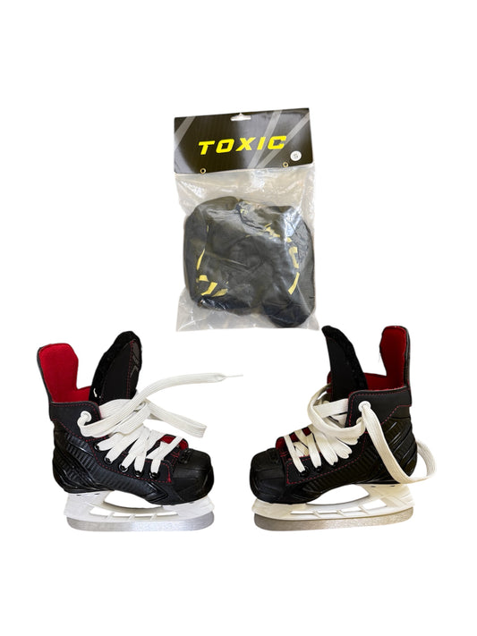 Bauer NXS Youth Ice Hockey Skates Size 8 – Pristine Condition + Free Soakers