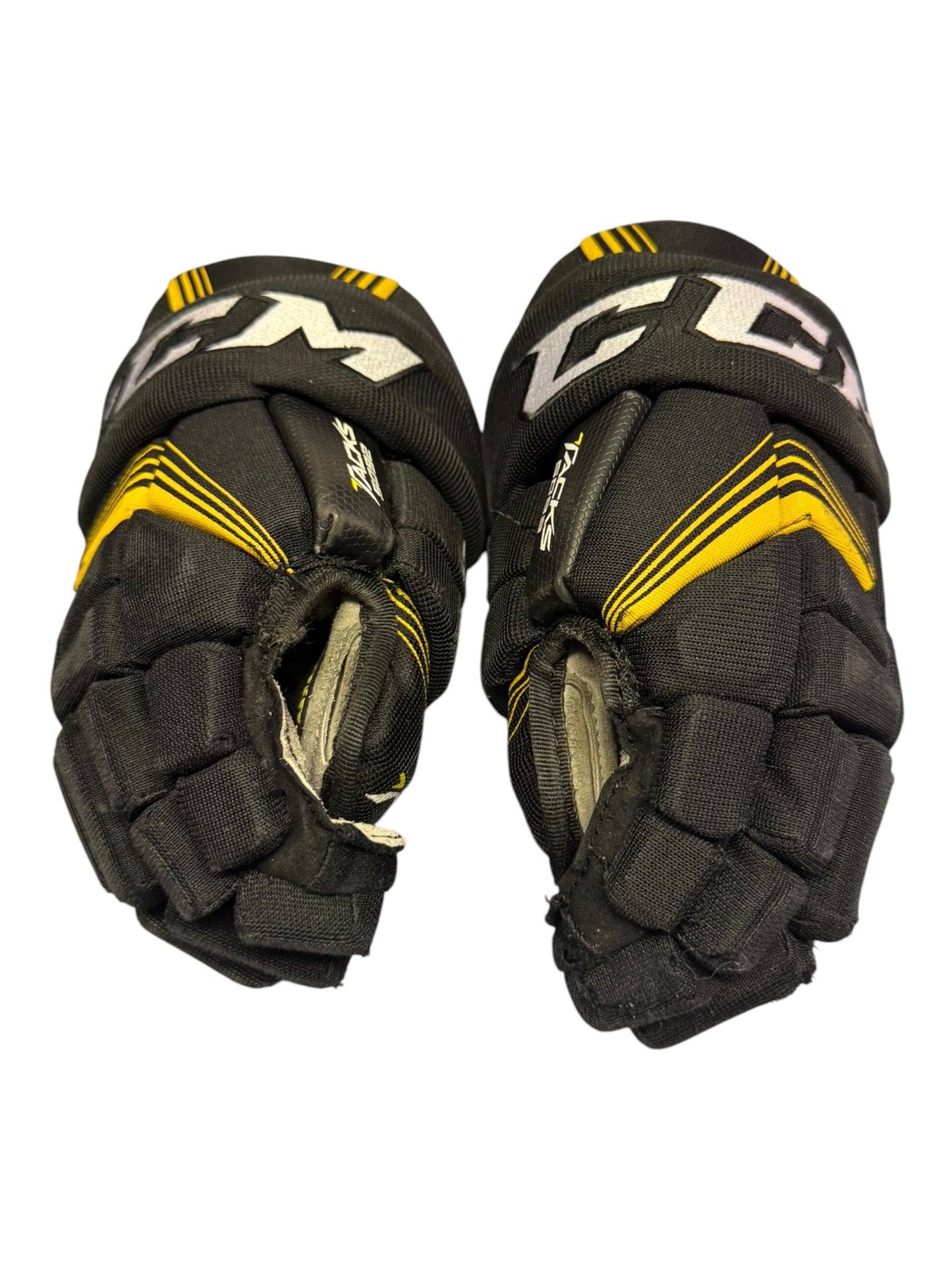 CCM Tacks 5092 Junior Ice Hockey Gloves – 11” – Black/Yellow – Used