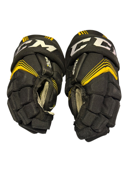 CCM Tacks 5092 Junior Ice Hockey Gloves – 11” – Black/Yellow – Used