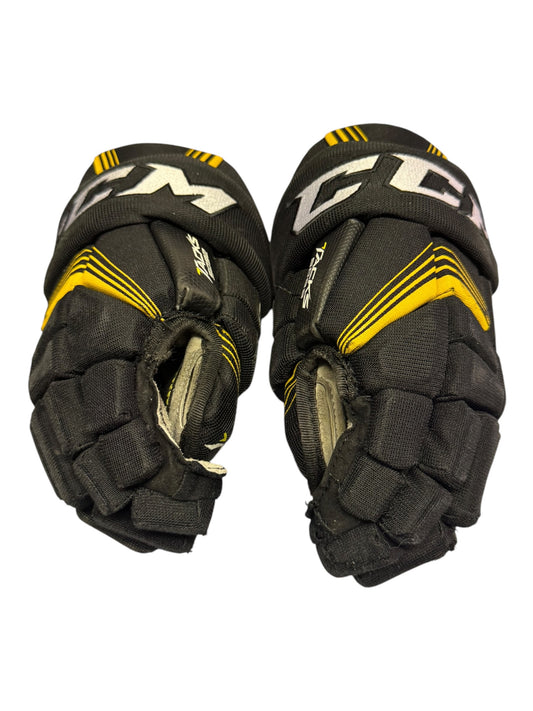CCM Tacks 5092 Junior Ice Hockey Gloves – 11” – Black/Yellow – Used