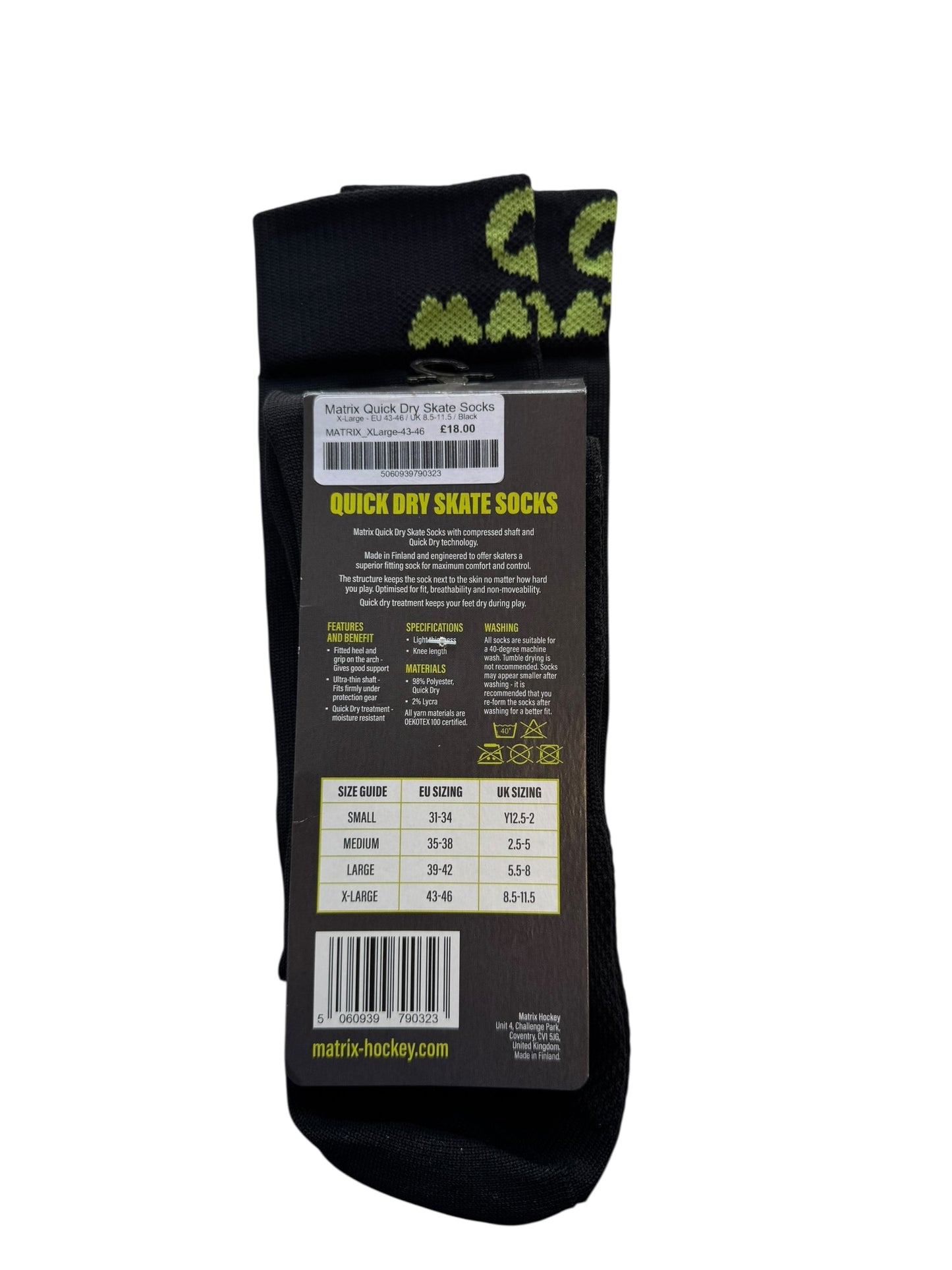 Matrix Hockey Quick Dry Skate Socks