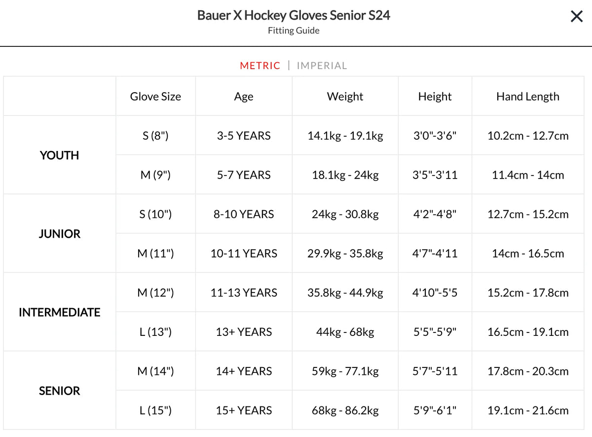 Bauer X Hockey Gloves Junior S24