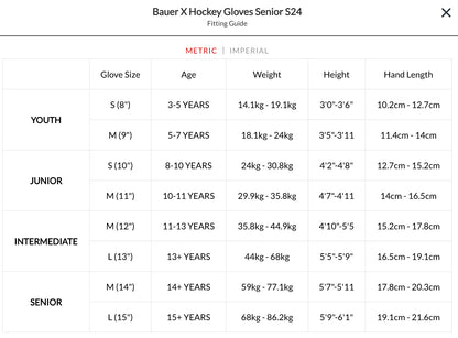 Bauer X Hockey Gloves Junior S24